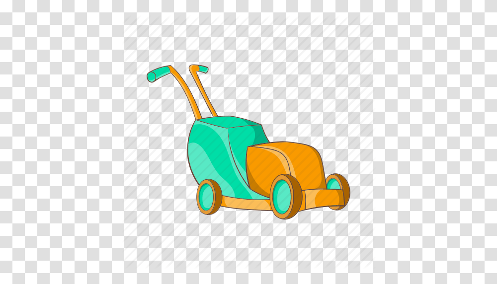 Cartoon Equipment Garden Gardening Grass Lawn Mower Icon, Tool, Toy, Vehicle, Transportation Transparent Png