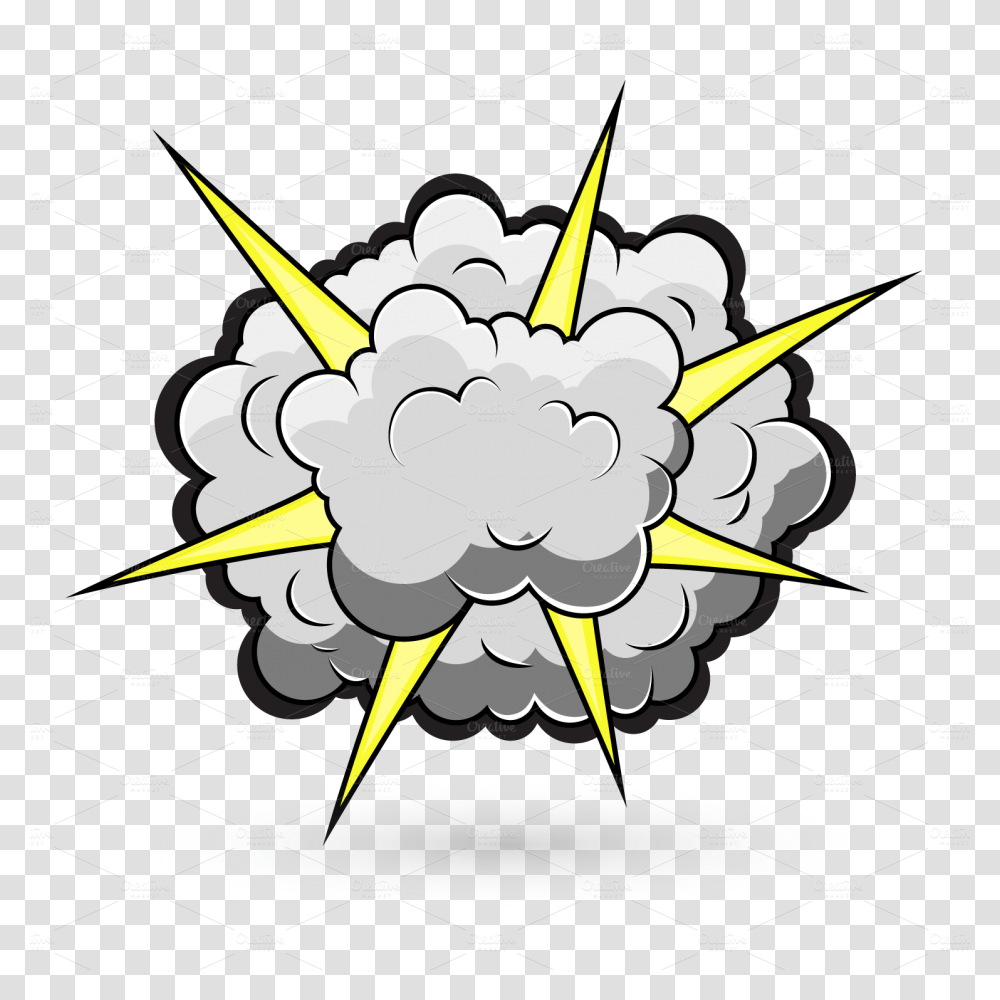 Cartoon Explosion Fighting Cloud, Outdoors Transparent Png