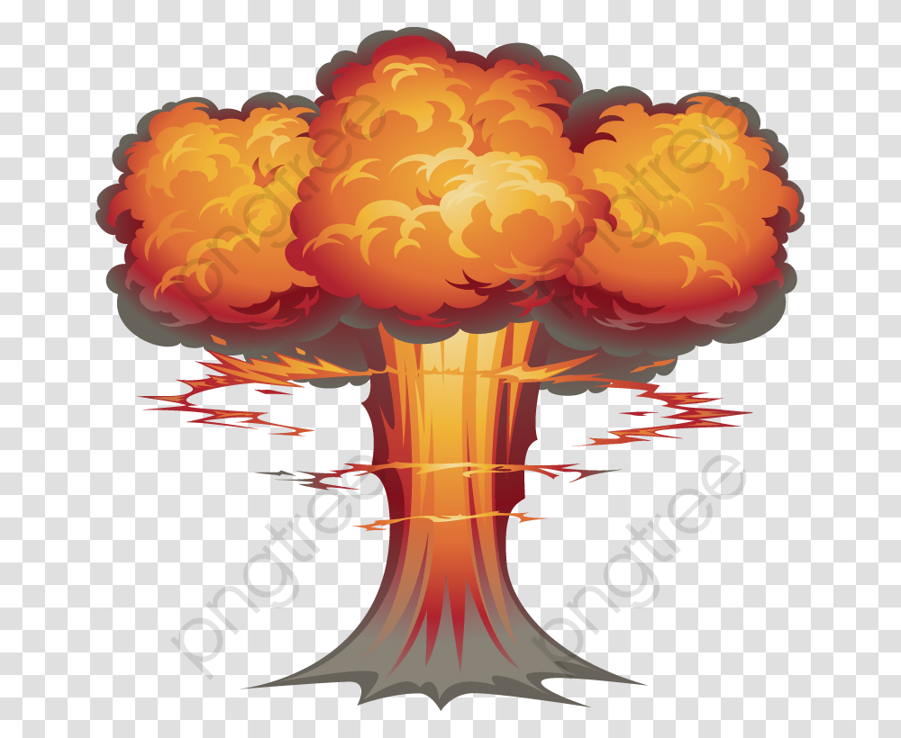 Cartoon Explosion, Mountain, Outdoors, Nature, Nuclear Transparent Png
