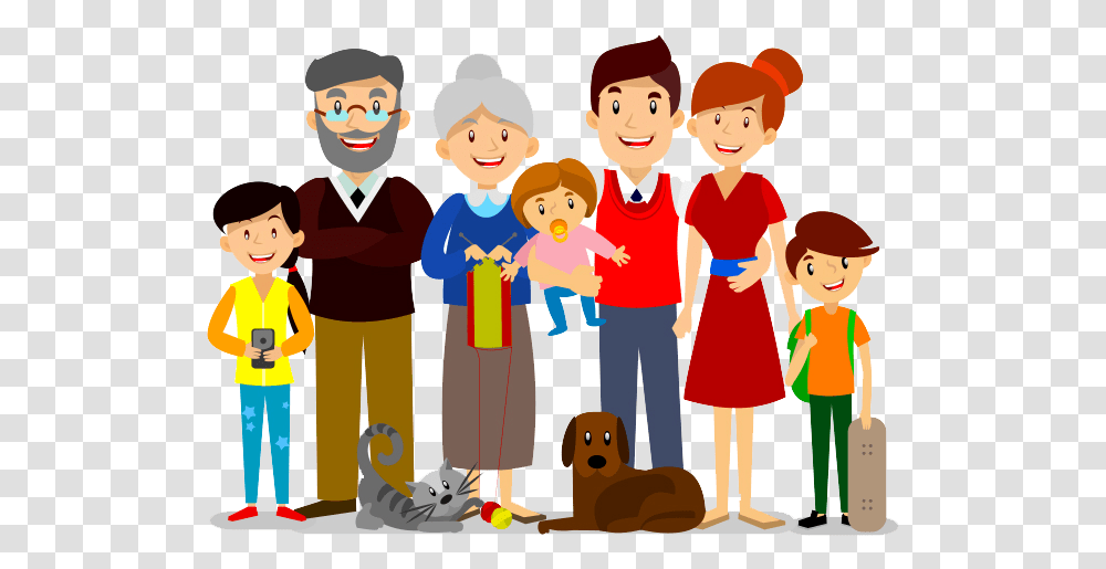 Cartoon Extended Family, People, Person, Human Transparent Png