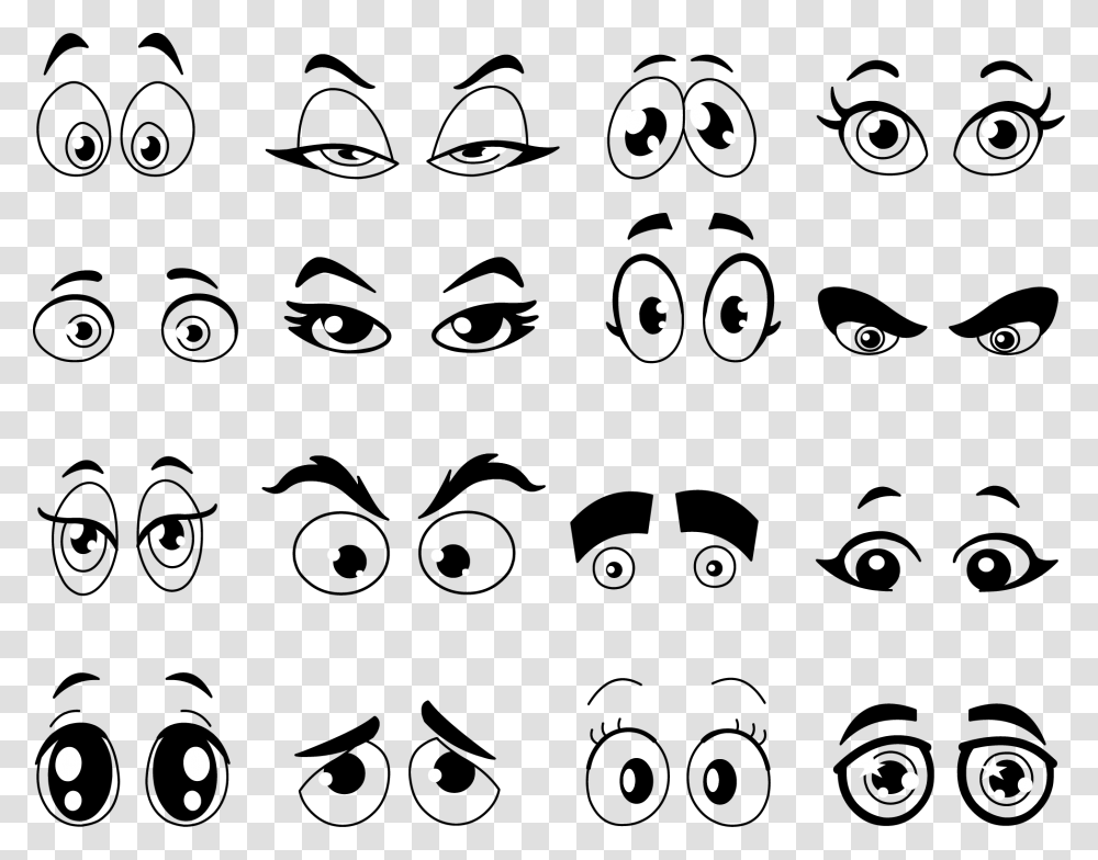 Cartoon Eye Clip Art Cartoon Eyes Coloring Pages, Stencil, Pattern, Mustache Transparent Png