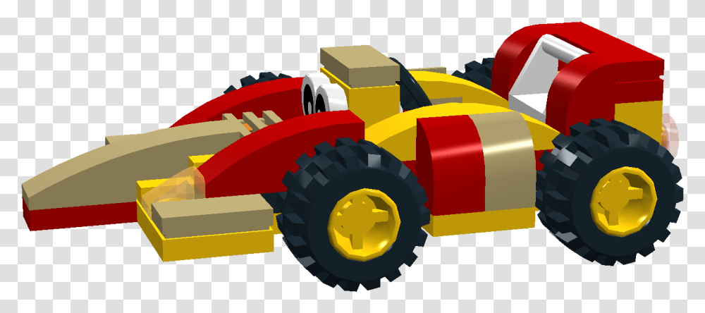 Cartoon F1 Racecar Tractor, Vehicle, Transportation, Bulldozer, Automobile Transparent Png