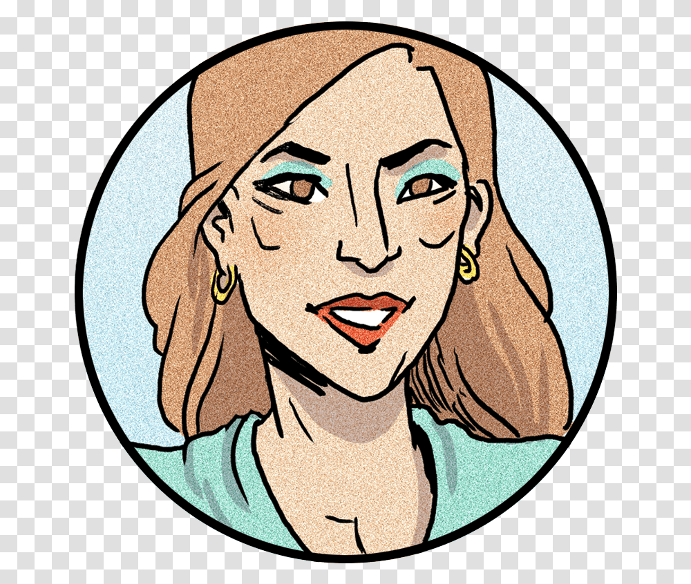 Cartoon, Face, Person, Drawing, Female Transparent Png