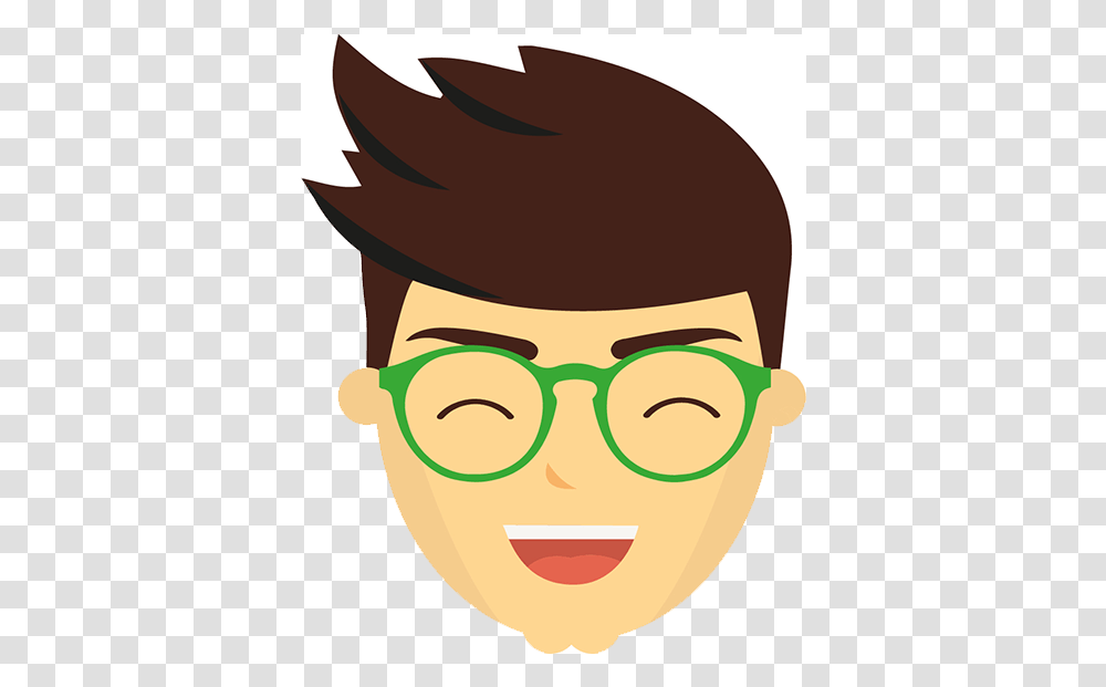 Cartoon Face With Glasses, Head, Accessories, Teeth, Mouth Transparent Png