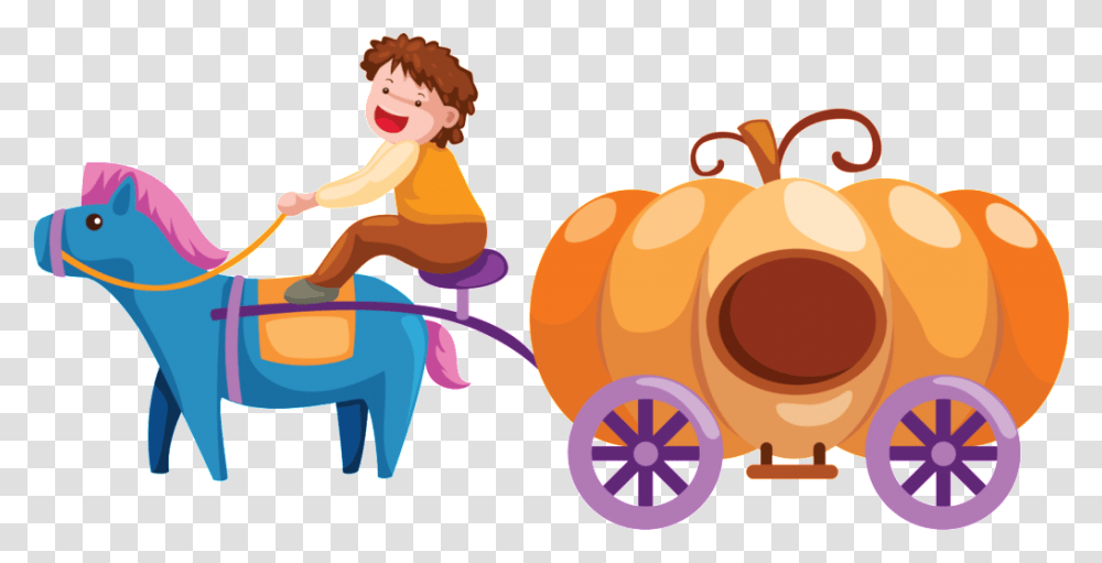 Cartoon Fairy Pumpkin Carriage Pattern Free Download, Person, Human, Vehicle, Transportation Transparent Png