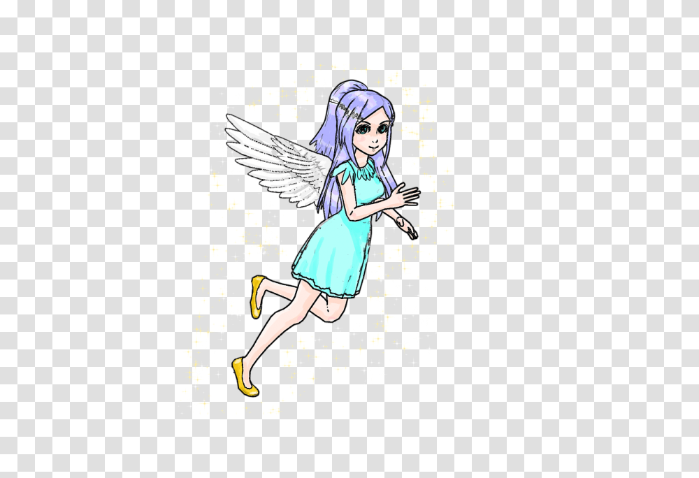 Cartoon Fairy Tale Drawing Girl With Wings Cartoon, Person, Human, Angel, Archangel Transparent Png
