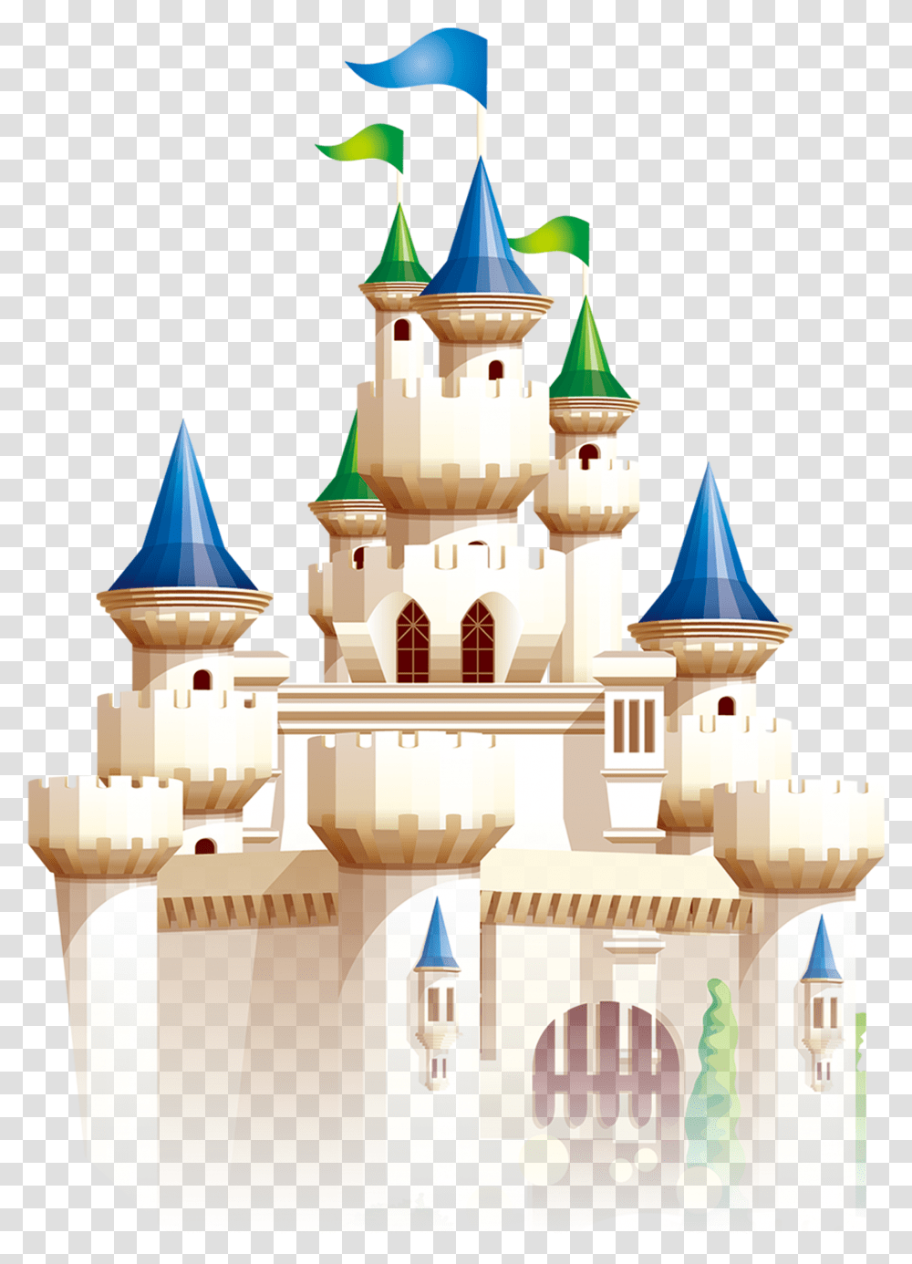 Cartoon Fantasy Fairytale Castle Cartoon Castle, Architecture, Building, Spire, Tower Transparent Png