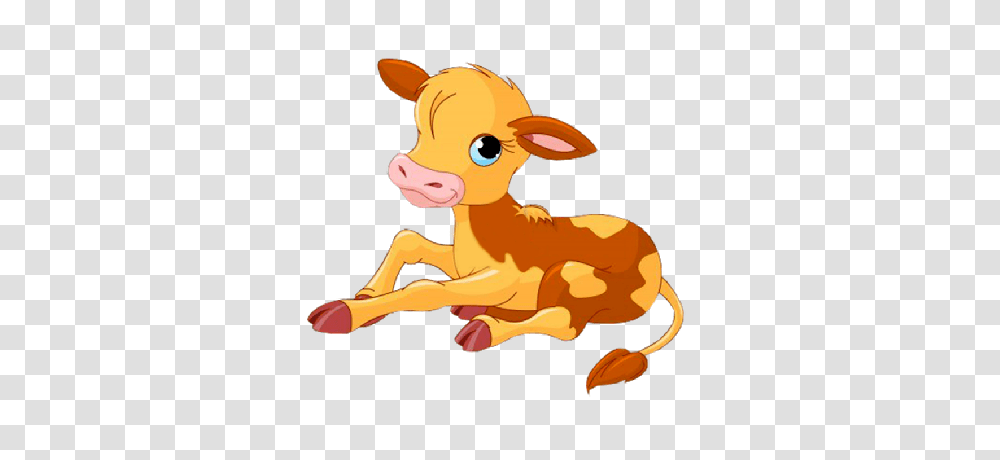 Cartoon Farm Animal Clipart, Calf, Cow, Cattle, Mammal Transparent Png