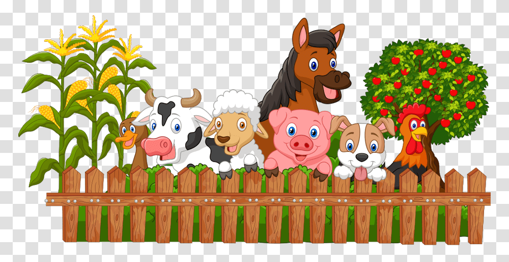 Cartoon Farm Animals, Mammal, Cow, Cattle, Bird Transparent Png
