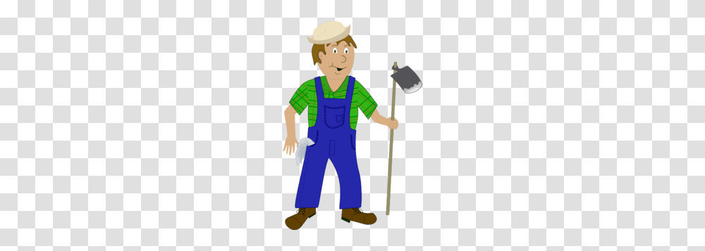 Cartoon Farmer With Hoe Clip Art, Person, Costume, Female, Face Transparent Png