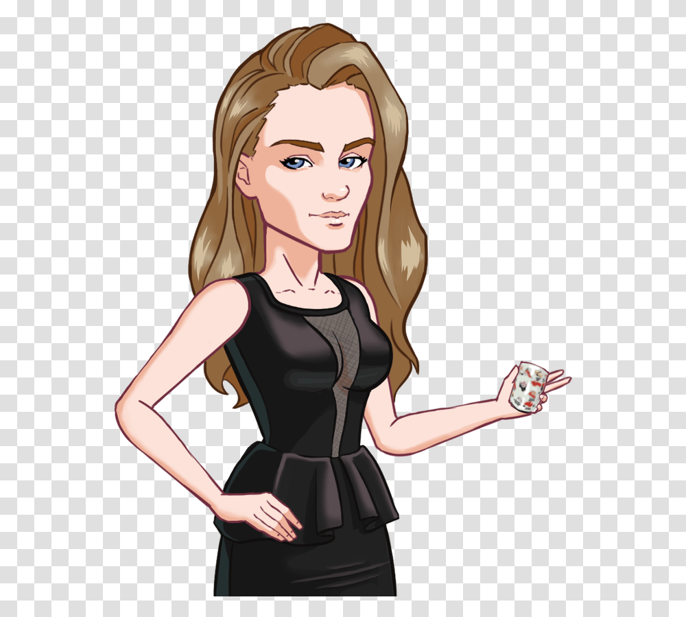 Cartoon, Female, Person, Dress Transparent Png