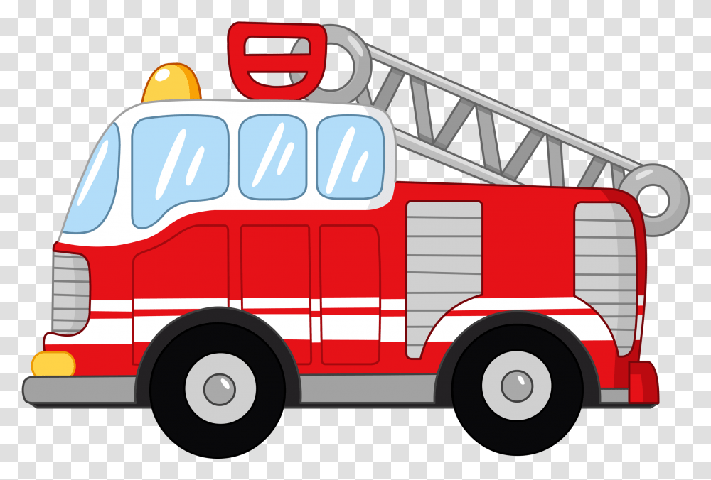 Cartoon Fire Engine Clip Art Fire Truck Vector Carro De Bombero Animado, Vehicle, Transportation, Fire Department Transparent Png