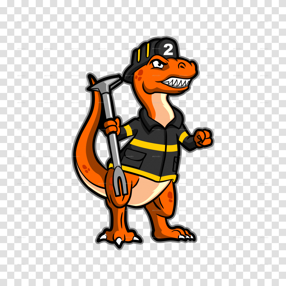 Cartoon Firefighter Dinosaur Cartoon, Fireman, Graphics Transparent Png