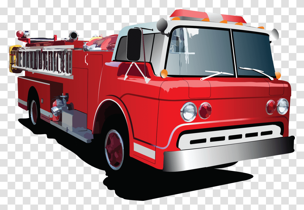 Cartoon Firetrucks Cliparts, Fire Truck, Vehicle, Transportation, Fire Department Transparent Png