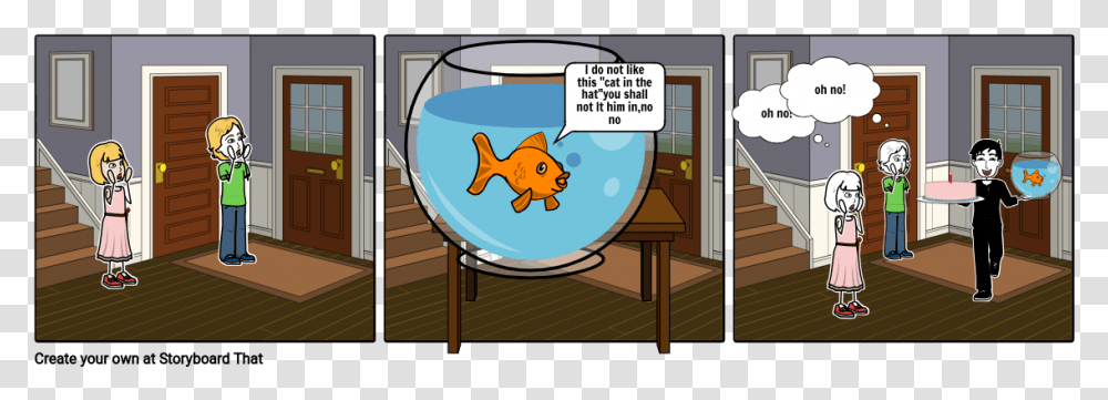 Cartoon, Fish, Animal, Goldfish, Person Transparent Png