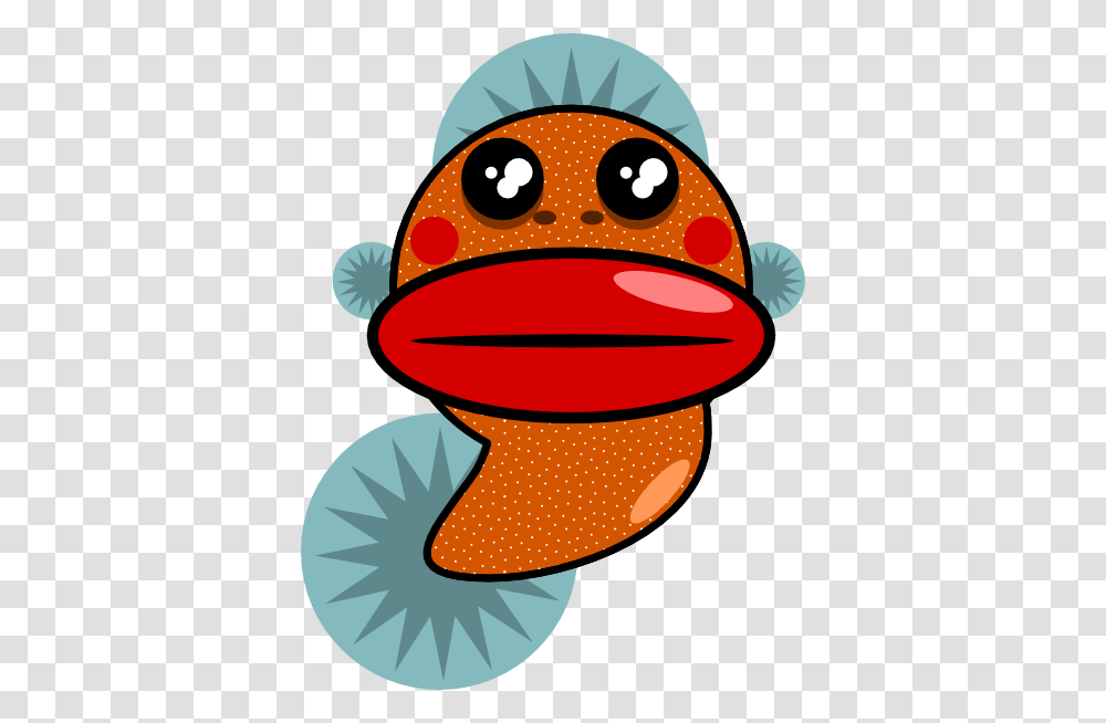 Cartoon Fish With Big Lips Clip Art For Web, Apparel, Hat, Plush Transparent Png