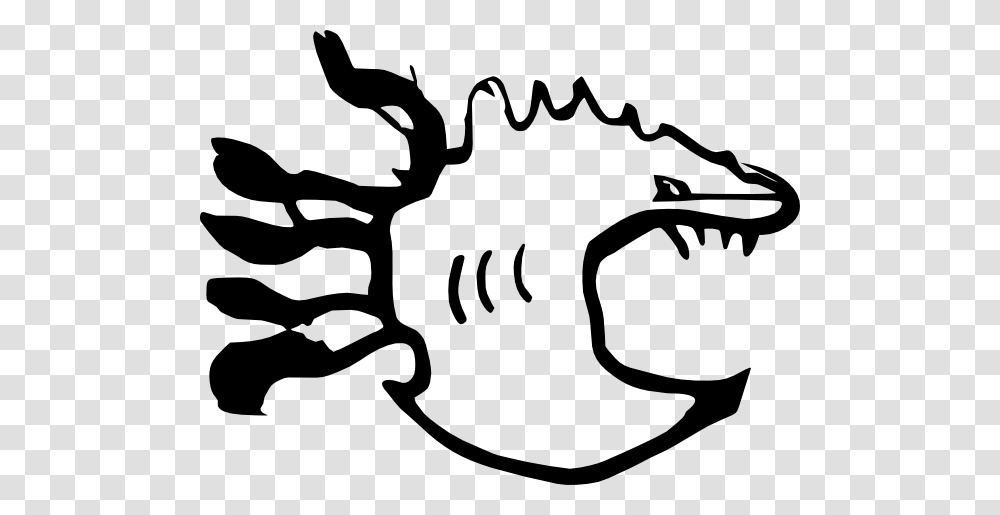 Cartoon Fish With Teeth Clip Art For Web, Stencil, Seafood, Crab Transparent Png