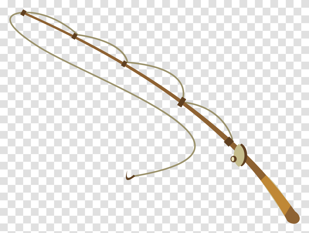 Cartoon Fishing Rods Fish Rod Cartoon On, Bow, Whip, Leash Transparent Png