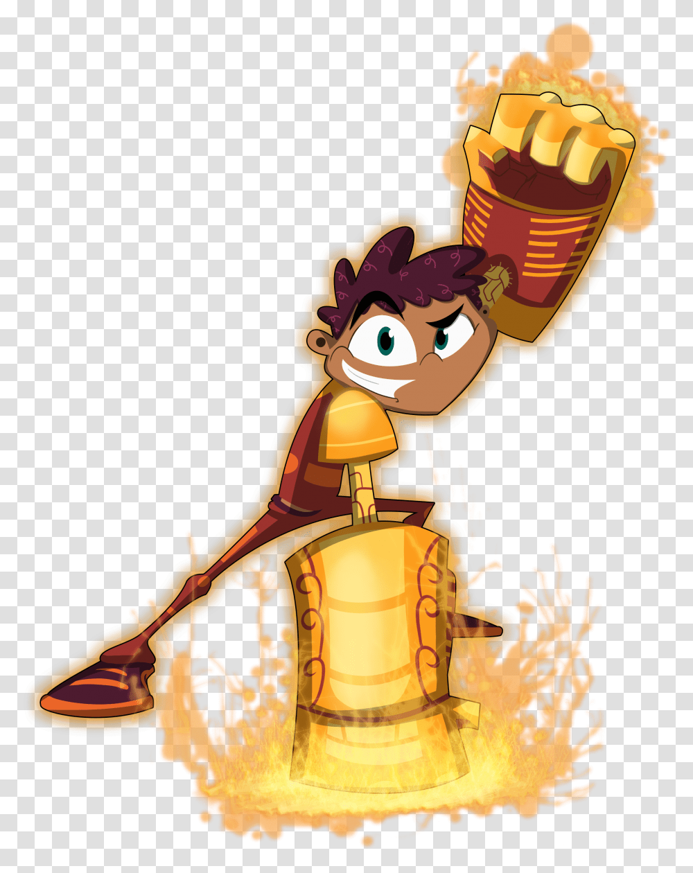 Cartoon Fist Cartoon, Fire, Flame, Treasure Transparent Png