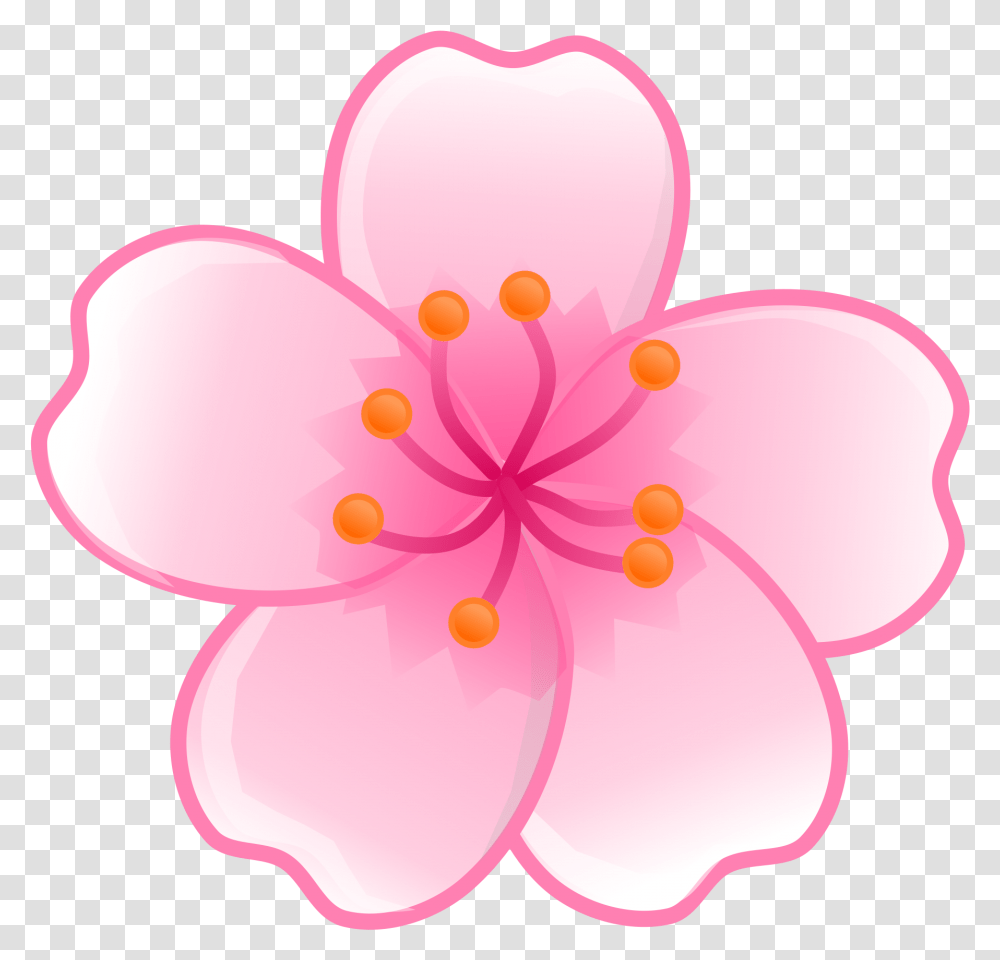 Cartoon Flower Picture Flower Cherry Blossom Clip Art, Plant, Petal, Anther, Geranium Transparent Png