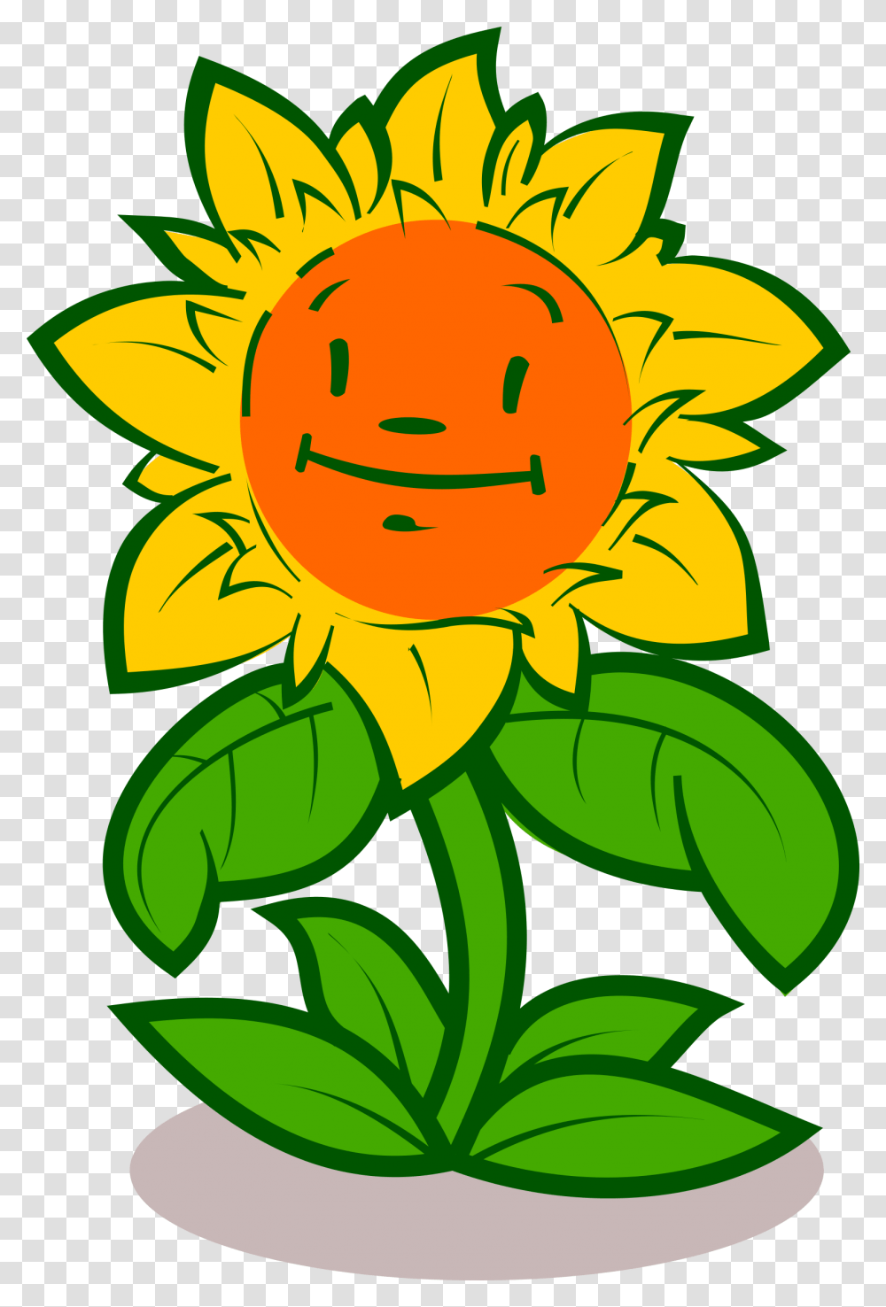 Cartoon Flower, Plant, Blossom, Sunflower, Petal Transparent Png