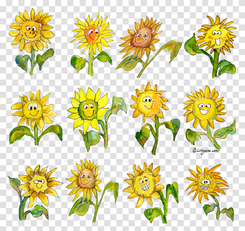 Cartoon Flowers Clipart Cartoon, Floral Design, Pattern, Painting Transparent Png