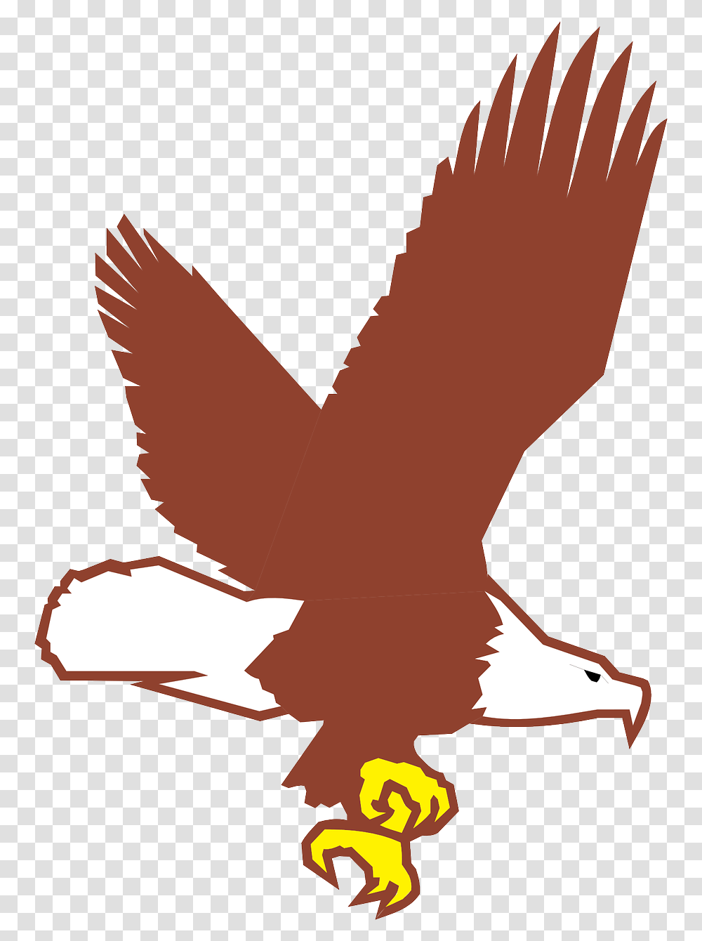 Cartoon Flying Bald Eagle, Bird, Animal, Logo Transparent Png