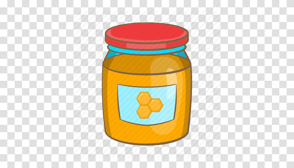 Cartoon Food Glass Honey Jar Sign Sweet Icon, Tape Transparent Png