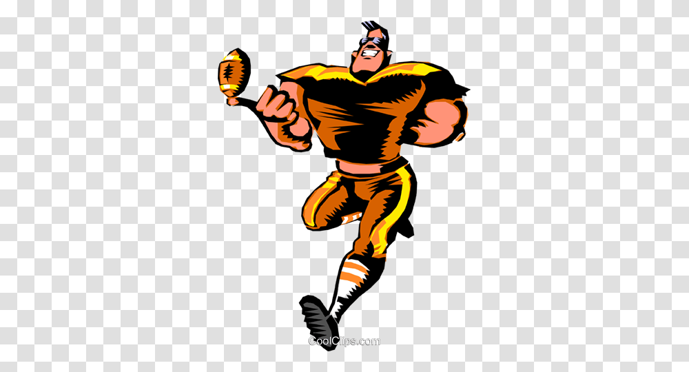 Cartoon Football Player Royalty Free Vector Clip Art Illustration, Person, Human, Hand, Pirate Transparent Png