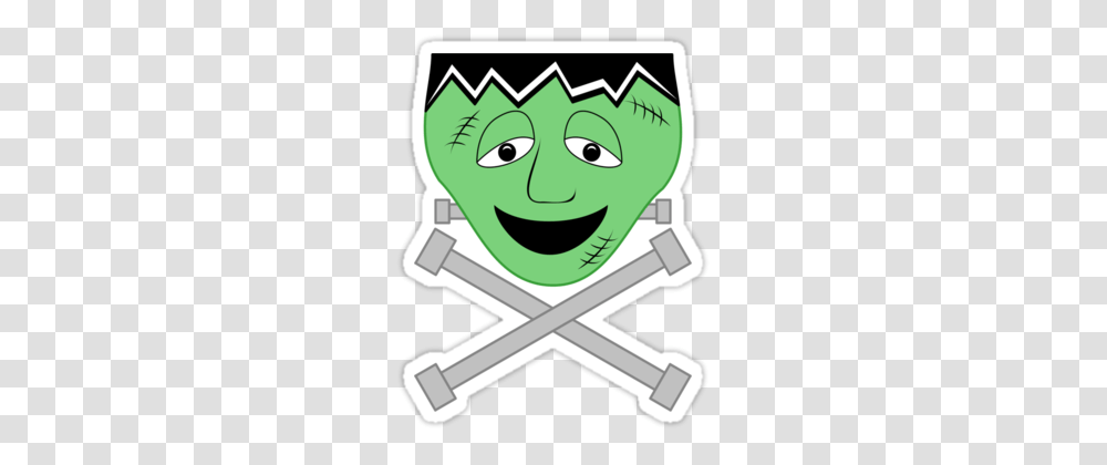 Cartoon Frankenstein Monster Face And Crossbolts Stickers, Chair, Furniture, Indoors Transparent Png