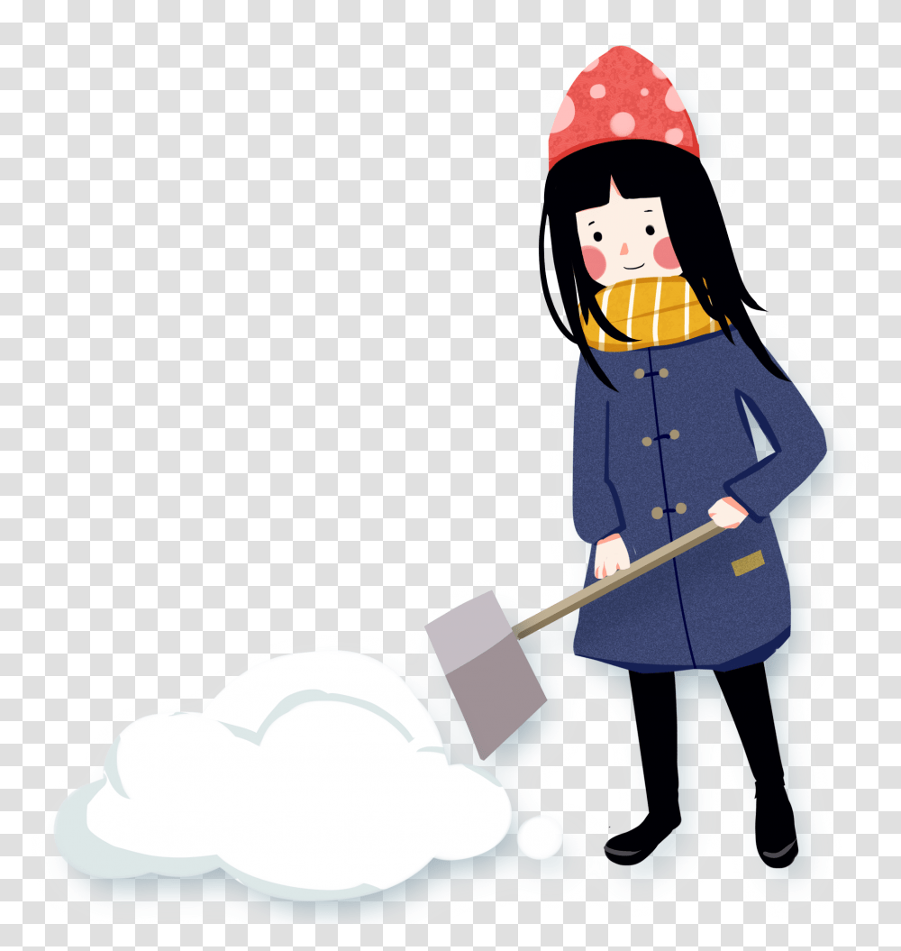 Cartoon Fresh Winter Shovel Snow And Psd, Apparel, Helmet, Cleaning Transparent Png