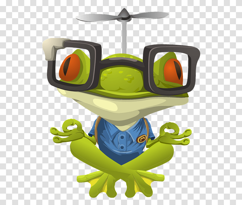 Cartoon Frog Clipart Yoga Frog Clipart, Amphibian, Wildlife, Animal, Person Transparent Png