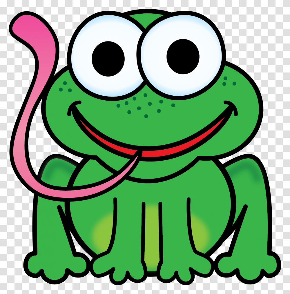 Cartoon Frog Sticking Tongue Out, Alphabet, Animal Transparent Png