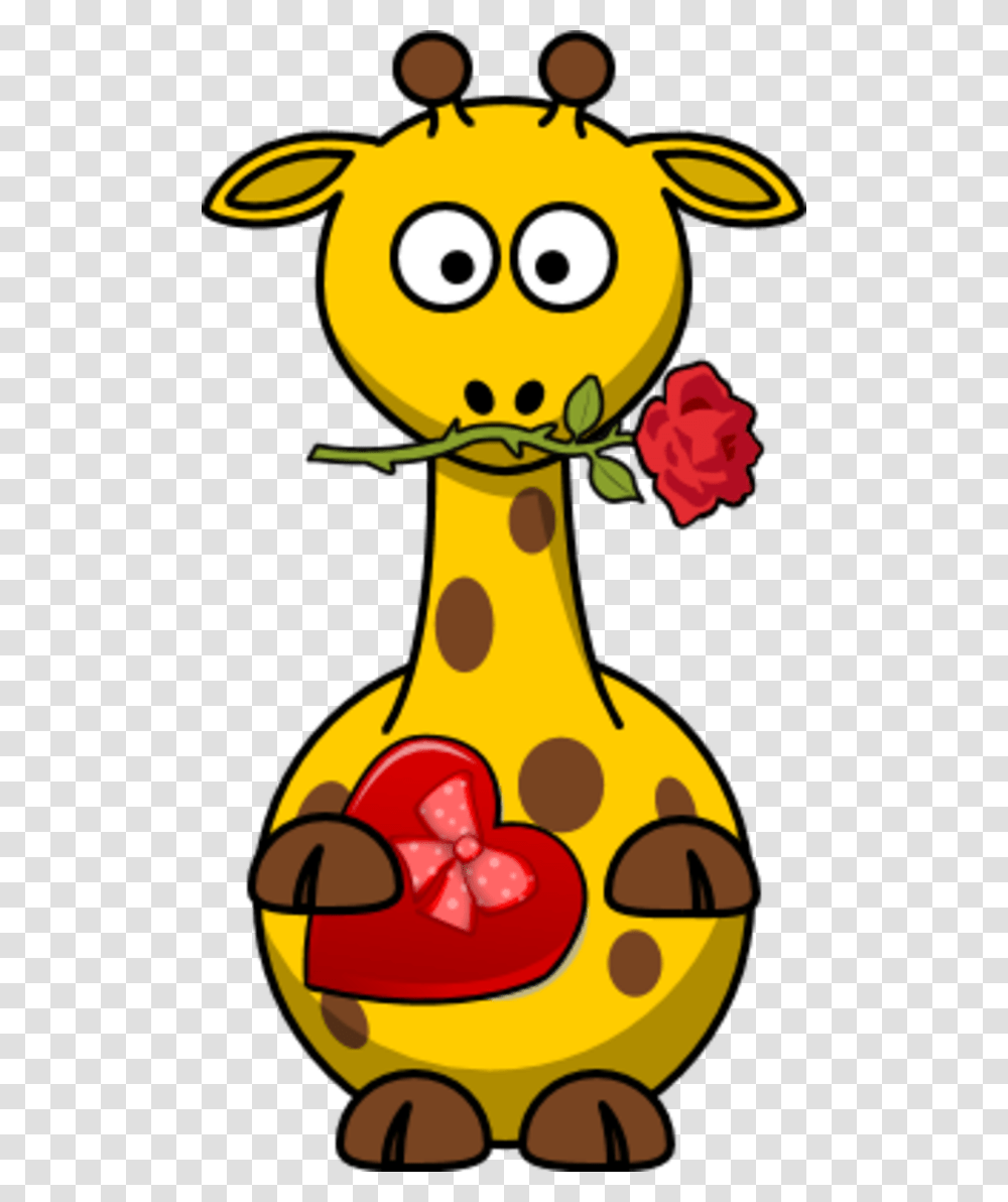 Cartoon Giraffe Valentine, Plant, Food, Floral Design Transparent Png