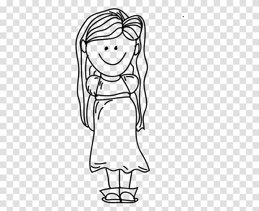 Cartoon Girl Black And White, Gray, World Of Warcraft Transparent Png