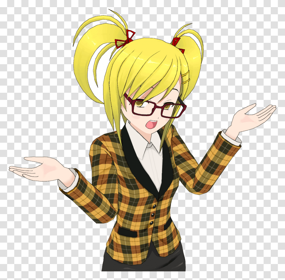 Cartoon Girl Blonde Anime Vector Clipart Image Photo Hot, Person, Human, Manga, Comics Transparent Png