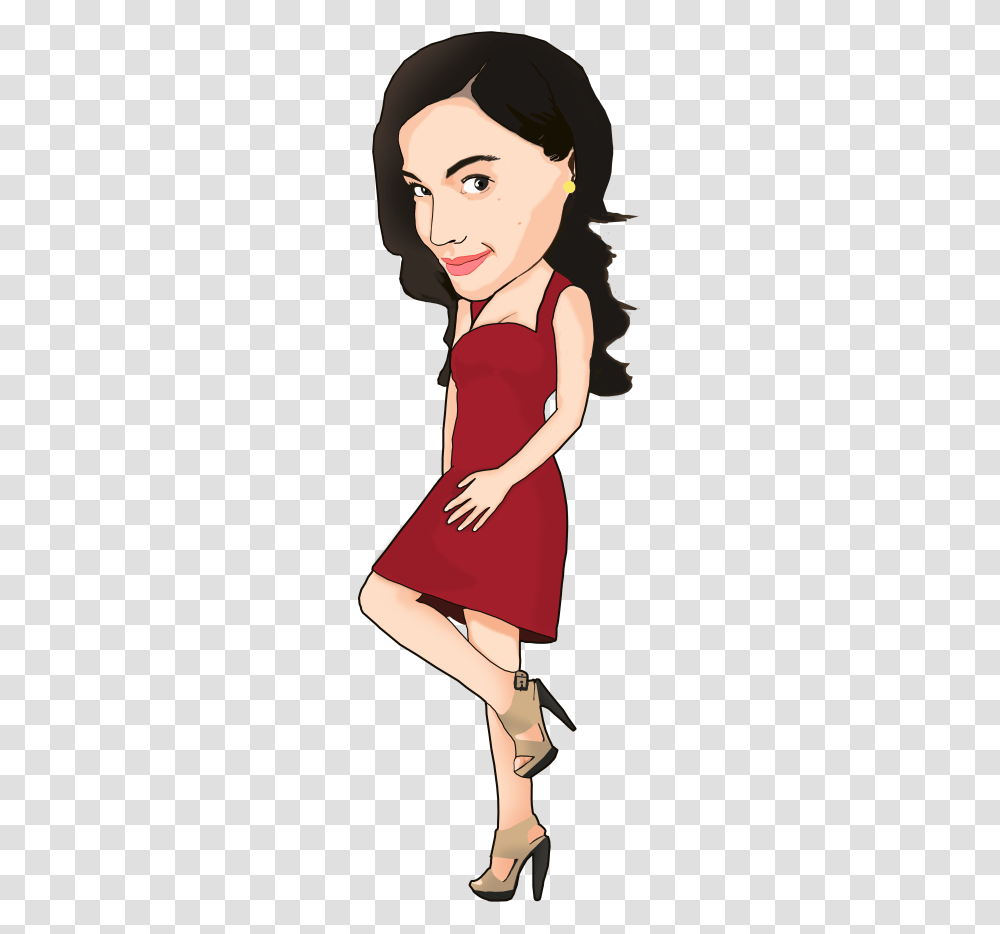 Cartoon Girl Body, Dress, Person, Female Transparent Png