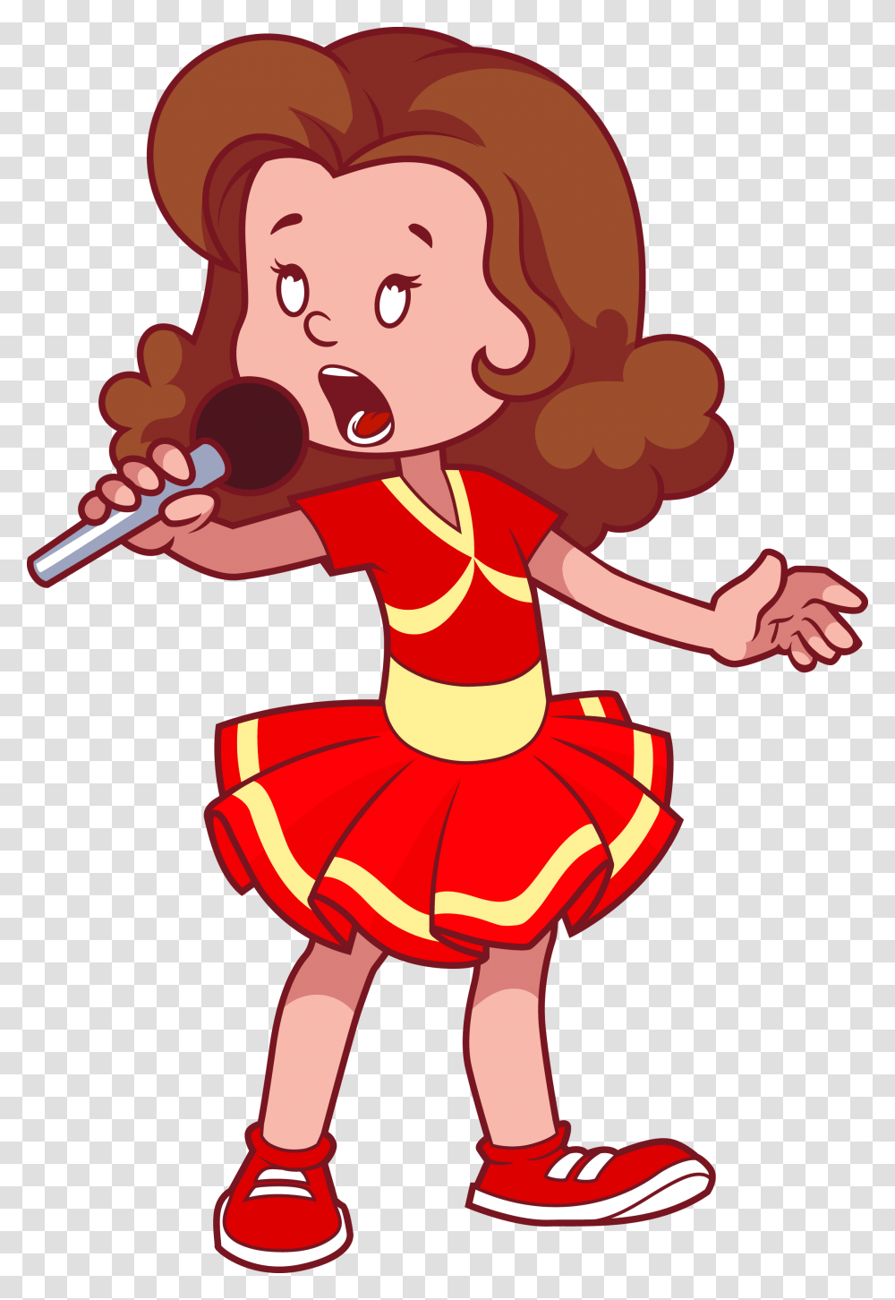 Cartoon Girl Clip Art Children Will Girl Singing Clipart, Leisure Activities, Dance, Dance Pose, Cupid Transparent Png