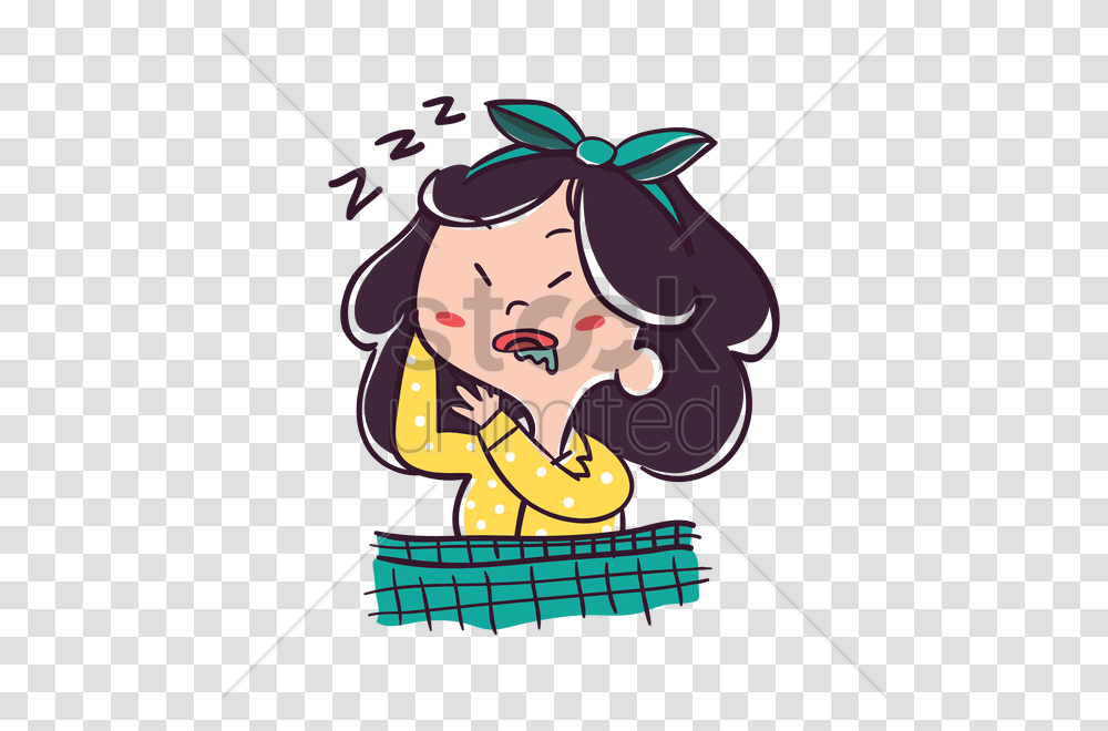Cartoon Girl Sleeping Vector Image, Performer, Bow, Gift Transparent Png