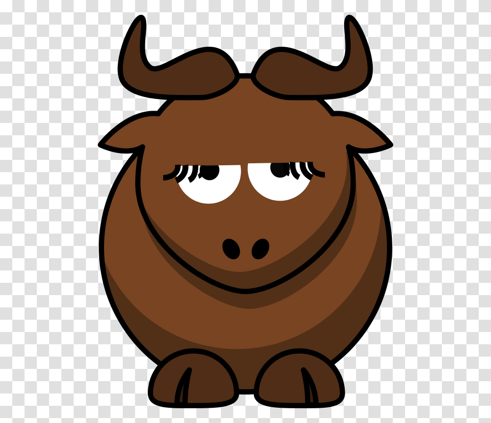 Cartoon Gnu Is Disappoint, Animals, Sweets, Food, Dessert Transparent Png