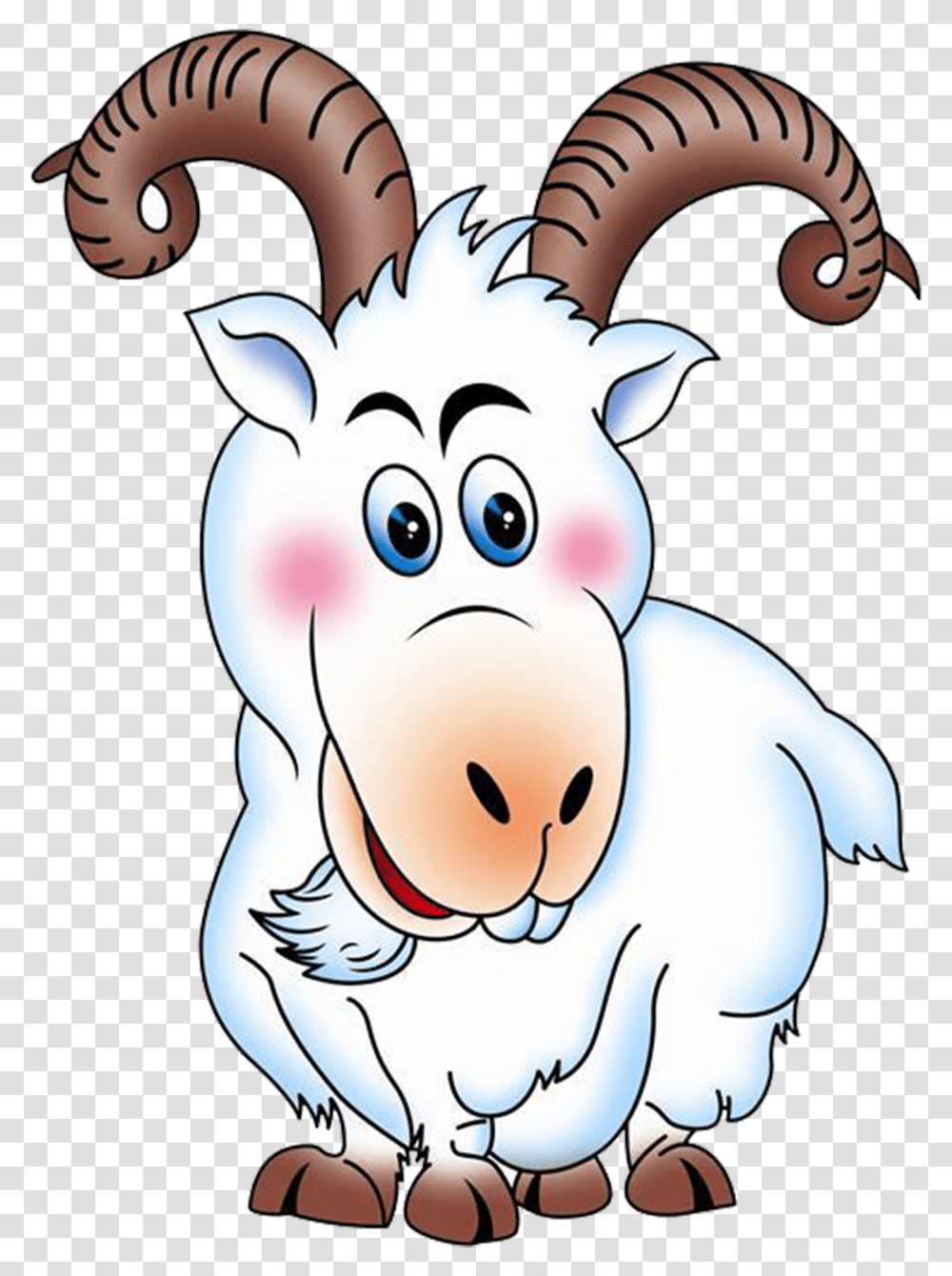 Cartoon Goat Head, Mammal, Animal, Toy Transparent Png