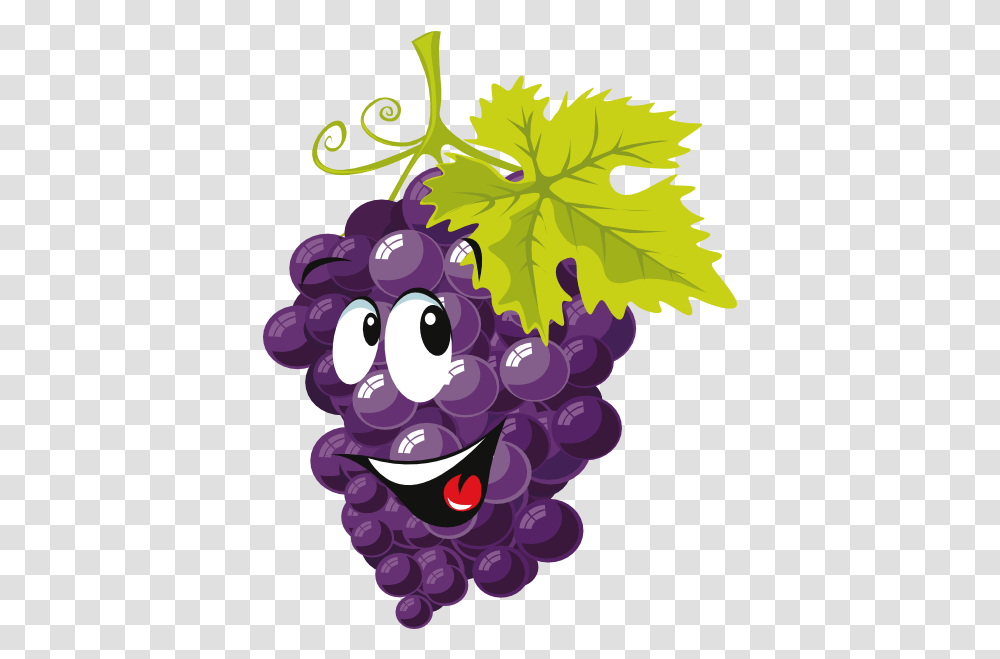 Cartoon Grapes Icons Clip Art Grape Cartoon, Fruit, Plant, Food Transparent Png