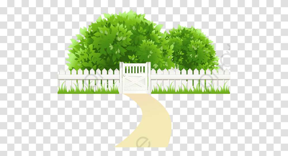 Cartoon Green Backyard Clipart Cartoon Garden Background, Picket, Fence, Domino, Game Transparent Png