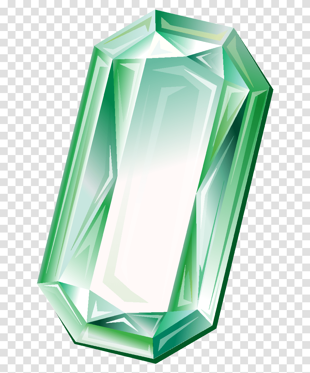Cartoon Green Geometric Diamond Element Crystal, Mirror, Gemstone, Jewelry, Accessories Transparent Png