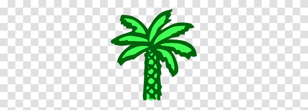 Cartoon Green Palm Tree Clip Art, Plant, Arecaceae, Cross Transparent Png