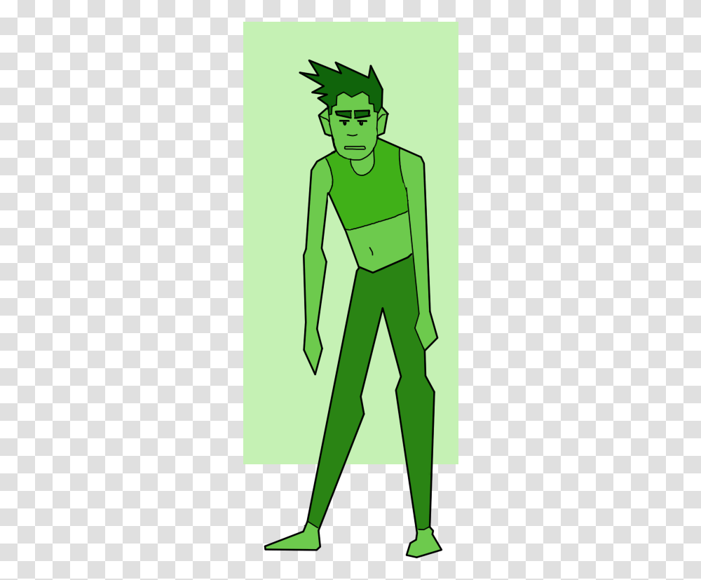 Cartoon, Green, Person, Sleeve Transparent Png