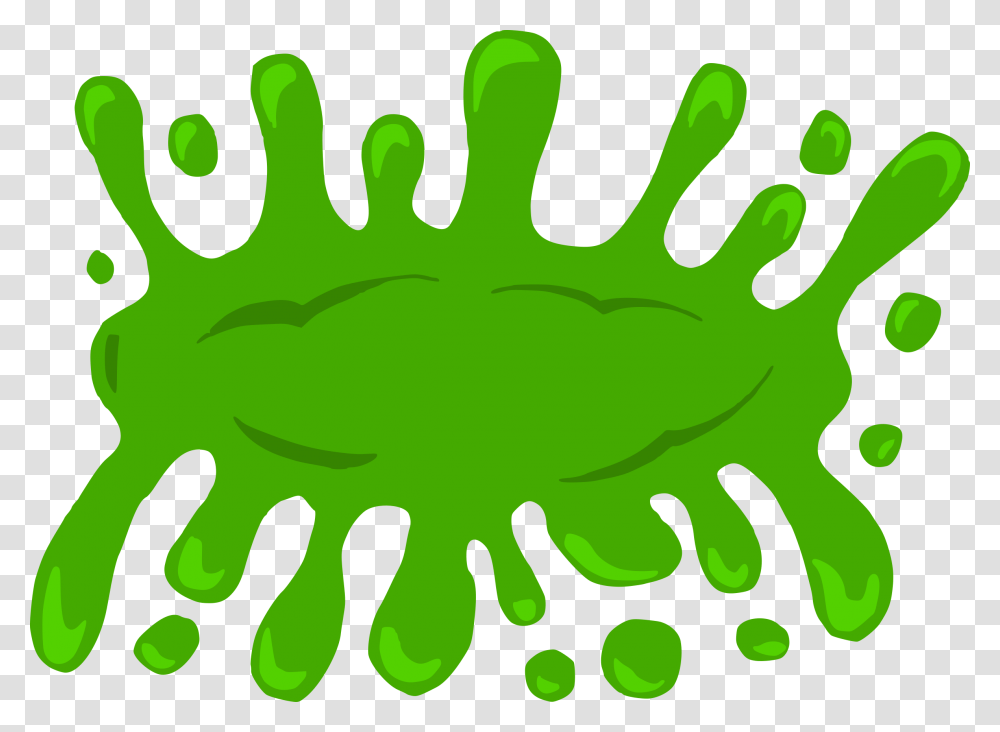 Cartoon Green Slime Blots Vector 2 Green Slime Cartoon, Plant, Leaf Transparent Png