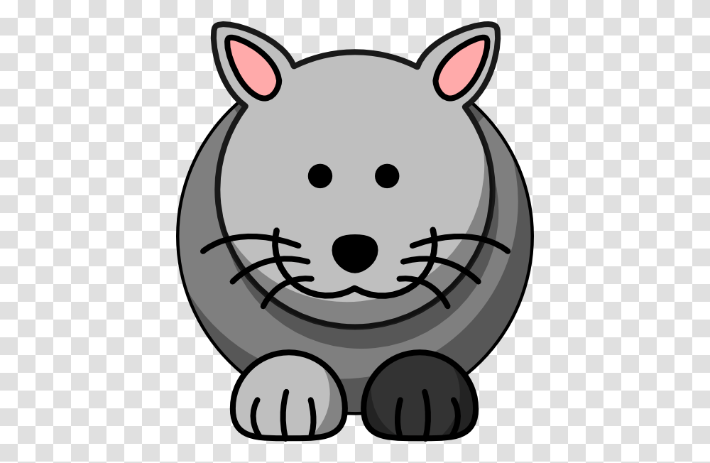 Cartoon Grey Cat Clip Art, Stencil, Mammal, Animal Transparent Png