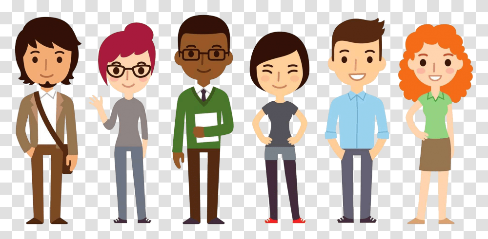 Cartoon Group Of People, Person, Human, Family Transparent Png