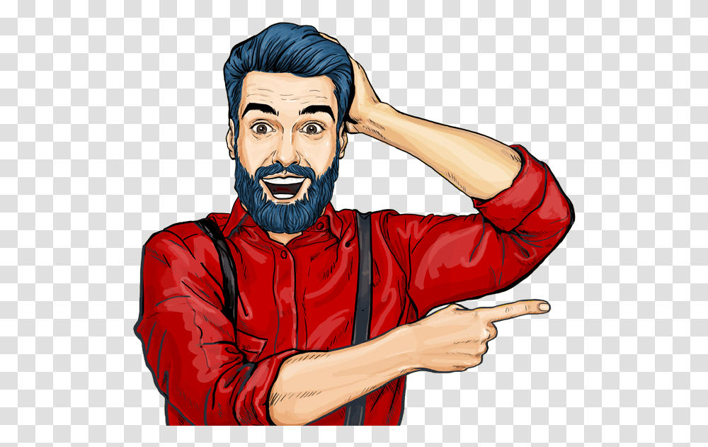 Cartoon Guy Pointing, Apparel, Person, Human Transparent Png